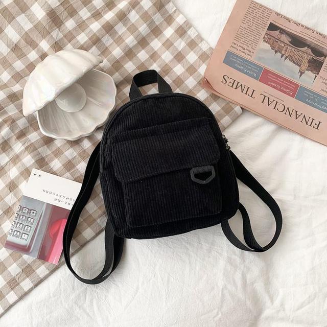 Trendy Corduroy Compact Backpack
